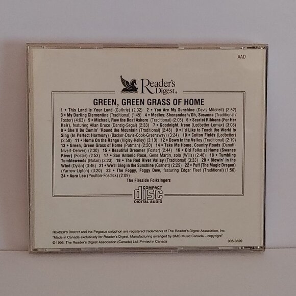Green, Green Grass of Home Readers Digest CD Featuring 25 Folk Favorites 1996 - Picture 2 of 3